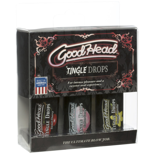 Goodhead - Tingle Drops- 3-Pack - French Vanilla, Cotton Candy, Sweet Cherry  2