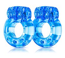Stay Hard - Vibrating Cock Rings - 2 Pack - Blue