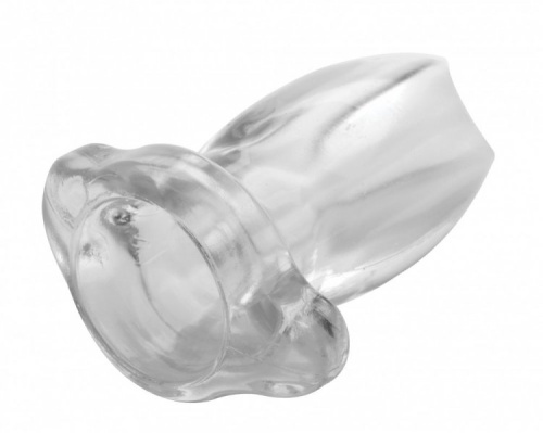 Peephole Clear Hollow Anal Plug - Small  2