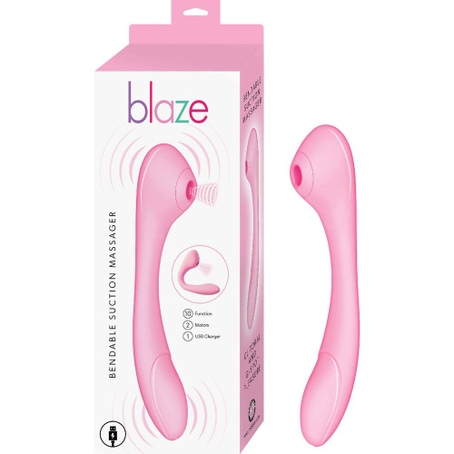 Blaze Bendable Suction Massager - Pink  2