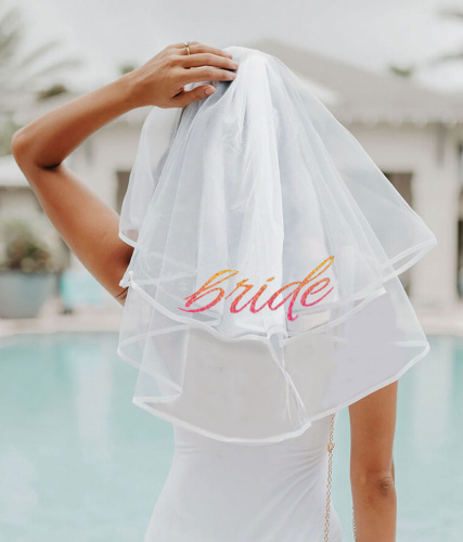 Glitterati Bride Veil - White  2