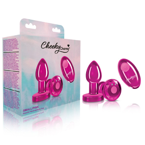 Vibrating Pink Metal Remote Plug - Small  5