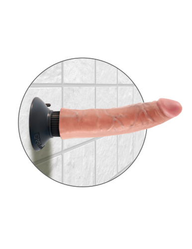 King Cock 7-Inch Vibrating Cock - Light  3