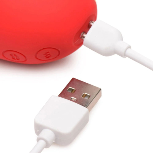 Shegasm 10x Heart Desire Silicone Suction Clit  Stimulator - Red  5