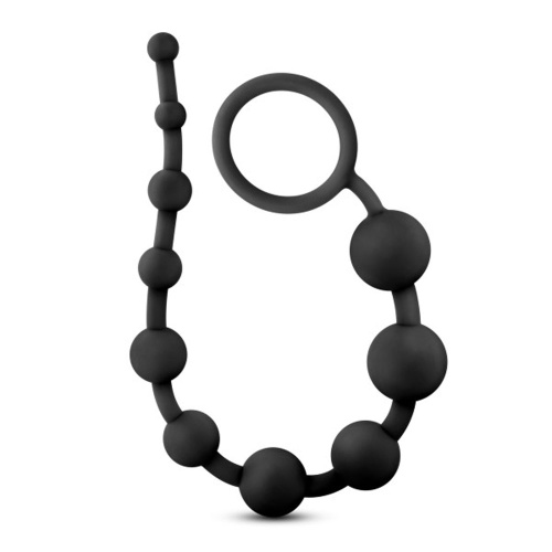 Anal Adventures - Platinum - Silicone 10 Anal   Beads - Black  5