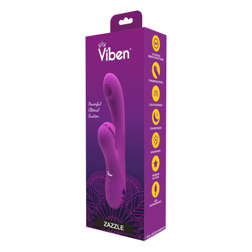 Zazzle Clitoral Suction/thumping Rabbit - Berry  4