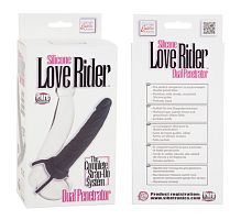 Silicone Love Rider Dual Penetrator - Black