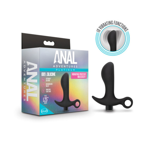 Anal Adventures- Platinum - Silicone Vibrating  Prostate Massager 01 - Black  3