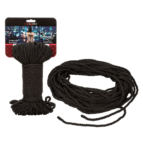 Scandal BDSM Rope 98.5 Ft/ 30m - Black  2
