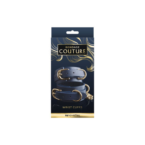 Bondage Couture - Wrist Cuff - Blue  2