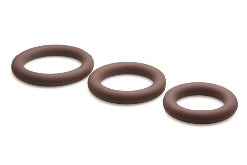 Jock Silicone Cock Ring Set in - Dark  2