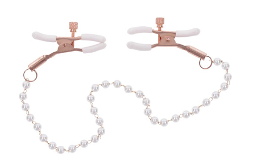 Peaches N Creame Pearl Nipple Clamps - Pink  3