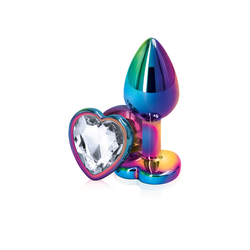 Rear Assets - Multicolor Heart - Small - Clear  2