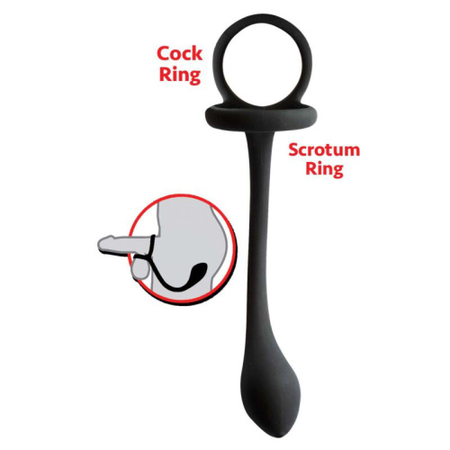 My Cockring Cring With Buttplug - Black  4