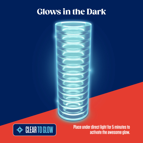 Rize - Ribz - Glow in the Dark Self - Lubricating  Stroker - Clear  3