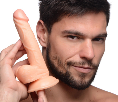 Pop Pecker 6.5 Inch Dildo With Balls - Light  2