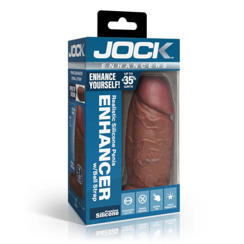 Jock Silicone Penis Extension Sleeve - Dark  5