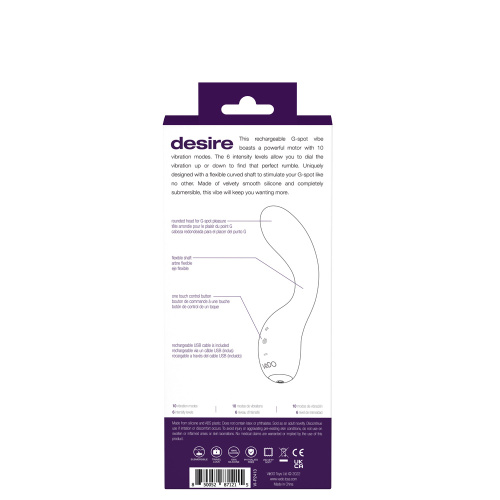 Desire Rechargeable G-Spot Vibe - Purple  2