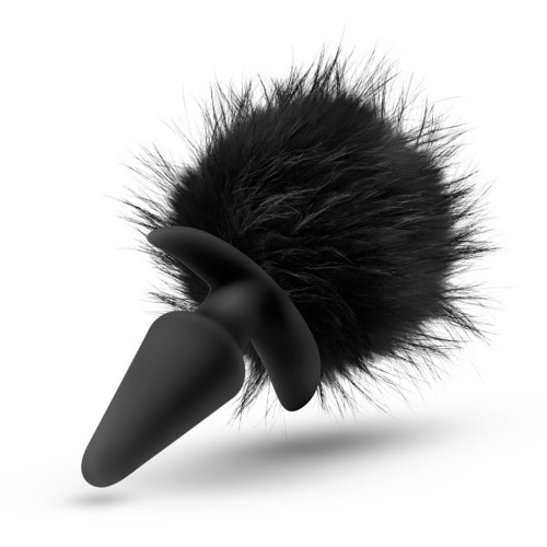 Anal Adventures - Platinum - Rabbit Tail  Plug -  Black  2