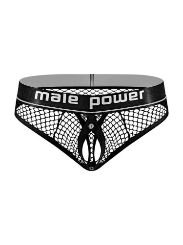 Cock Pit Net Cock Ring Thong - L/ XL - Black  3