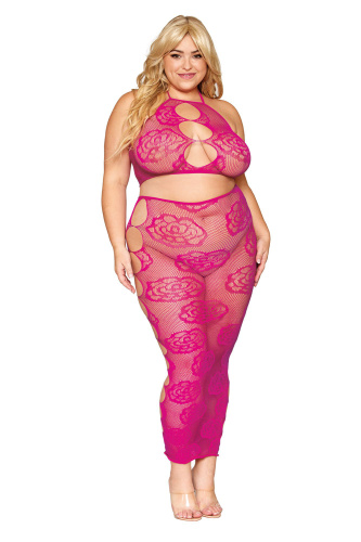 Bralette and Long Skirt - Queen Size - Beet  2