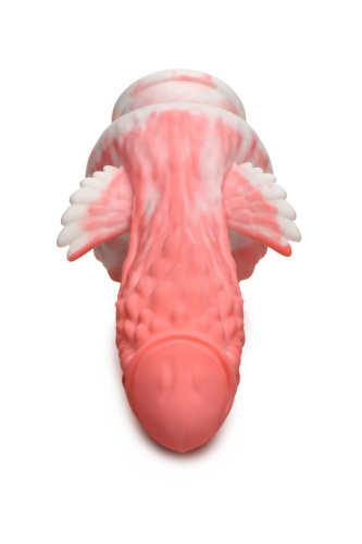 Pegasus Pecker Winged Silicone Dildo - Pink/white  5