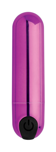 10x Rechargeable Vibrating Metallic Bullet - Purple  3