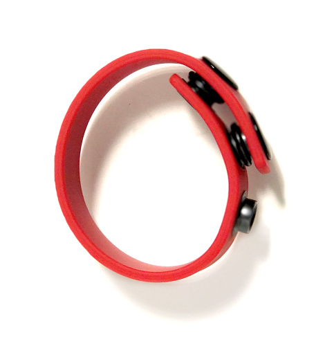 Boneyard Silicone Cock Strap 3 - Snap Ring - Red  5