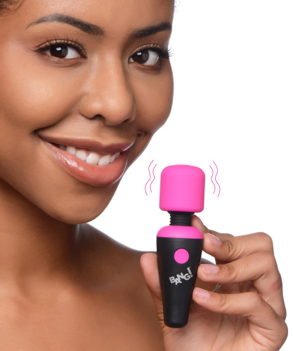Bang - 10x Vibrating Mini Silicone Wand - Pink  4