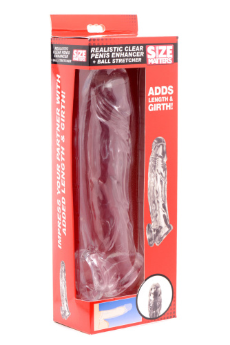 Realistic Clear Penis Enhancer and Ball Stretcher  3