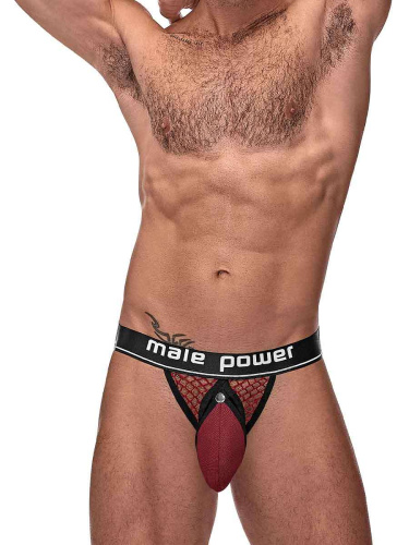 Cock Pit Net Cock Ring Jock - S/ M - Burgundy  5