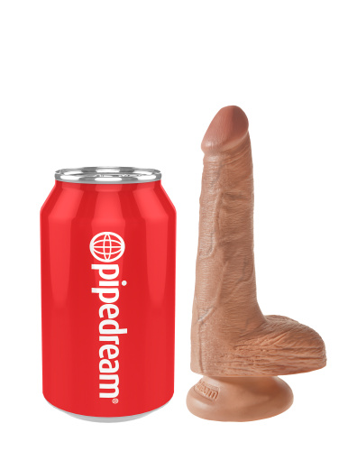 King Cock 6 Inch Cock With Balls - Tan  2