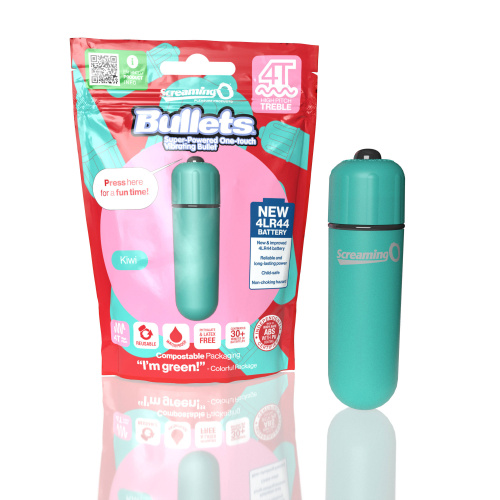 Screaming O 4t - Bullet - Super Powered One Touch  Vibrating Bullet - Kiwi  4
