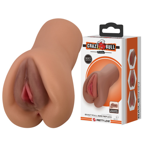 Eliana Vagina Shaped Masturbator - Brown  2