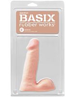 Basix Rubber Works - 6 Inch Dong - Flesh