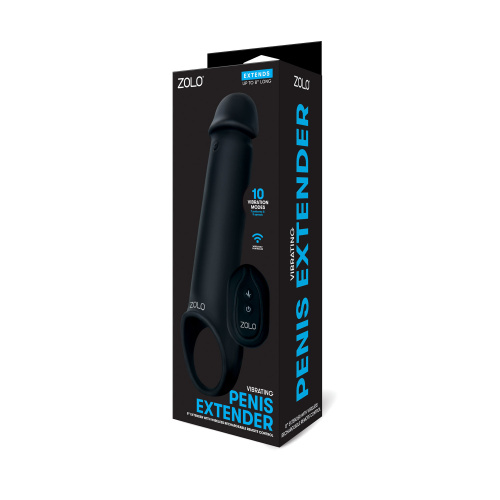 Zolo Vibrating Penis Extender - Black  2