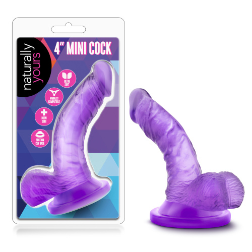 Naturally Yours - 4 Inch Mini Cock - Purple  2