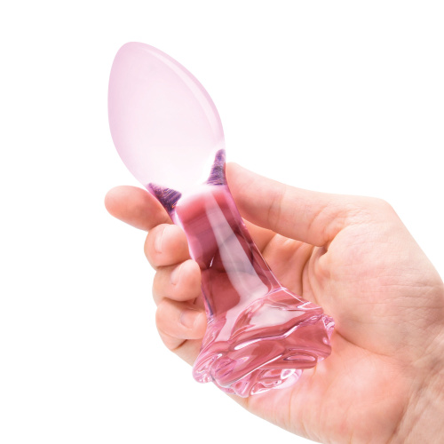 3 Pc Rosebud Butt Plug Set - Pink  4