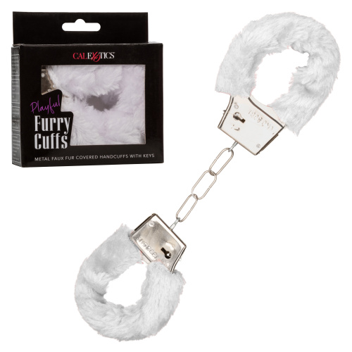Playful Furry Cuffs - White  4