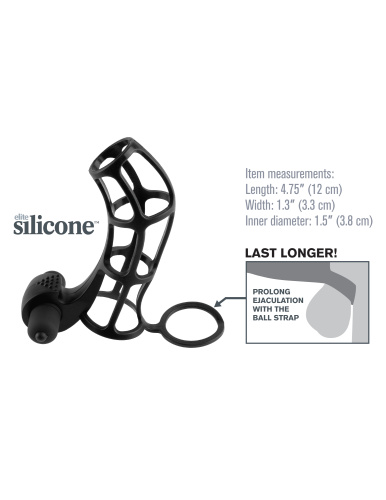 Fantasy X-Tensions Deluxe Silicone Power Cage  - Black  3
