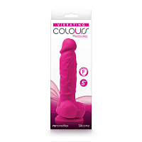 Colours Pleasures Vibrating 5" Dildo - Pink