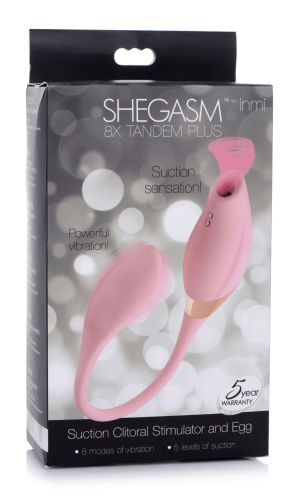 Shegasm 8x Tandem Plus Silicone Suction Clit  Stimulator and Egg  4