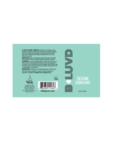 B-Luvd Silicone Lubricant 4oz  2