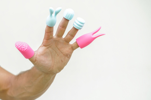 Quinn 5 Piece Silicone Attachments - Pink/blue  4