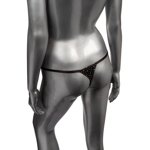 Radiance Crotchless Thong - One Size - Black  3