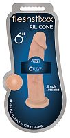 6 Inch Fleshstixxx Silicone Dildo W/o Balls - Vanilla