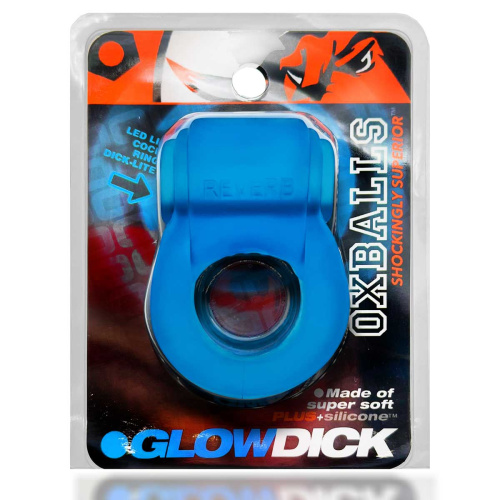 Glowdick Cockring With Led - Blue Ice  5