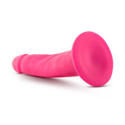Neo - 5.5 Inch Dual Density Cock - Neon Pink  4