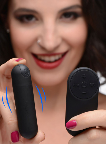 Bang Vibrating Bullet With Remote Control - Black  5
