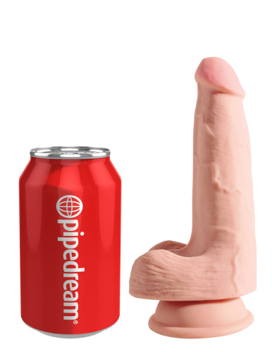 King Cock Plus Triple Density 5 Inch Cock With Balls - Flesh  4